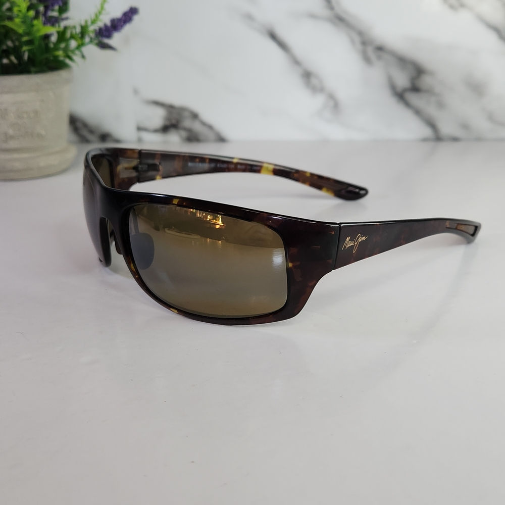 Maui Jim Big Wave. MJ440 Polarized Tortoise Sunglasses. Brown Lenses